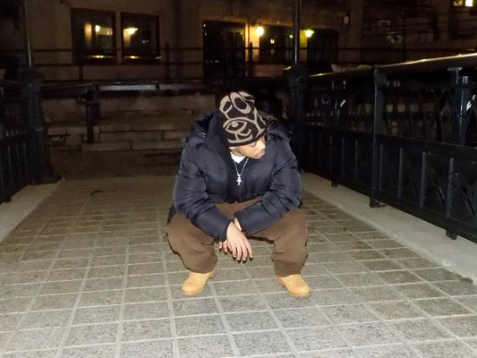 FOCIYE Beanie Tan and Black