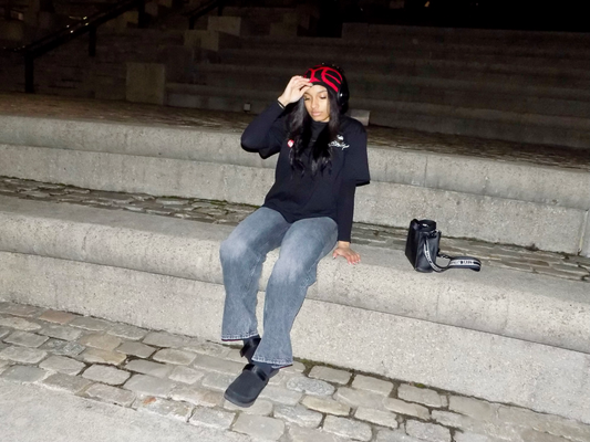 FOCIYE Beanie Red and Black